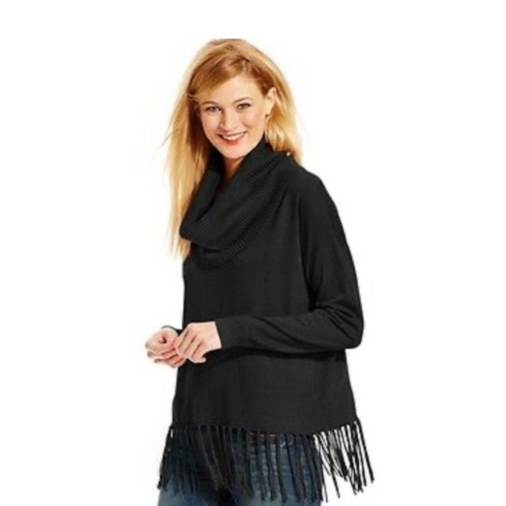 Chico’s Fringe Hem Boho Sweater